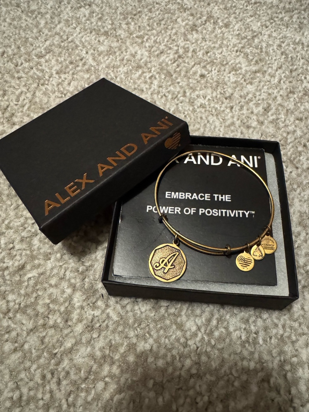Alex and Ani Gold Charm Bangle Bracelet - A